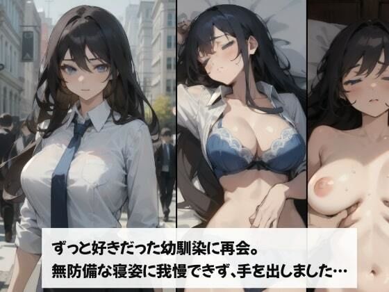 ずっと好きだった幼馴染に再会。無防備な寝姿に我慢できず、手を出しました…  エロ画像405590