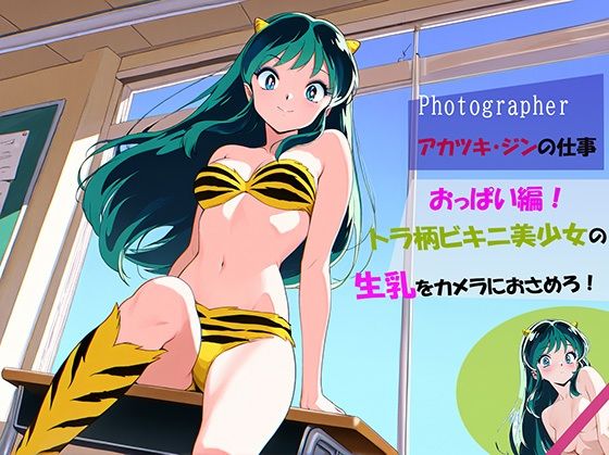 【Photographerアカツキ・ジンの仕事】トラ柄ビキニ美少女の生乳をカメラにおさめろ！  エロ画像517874
