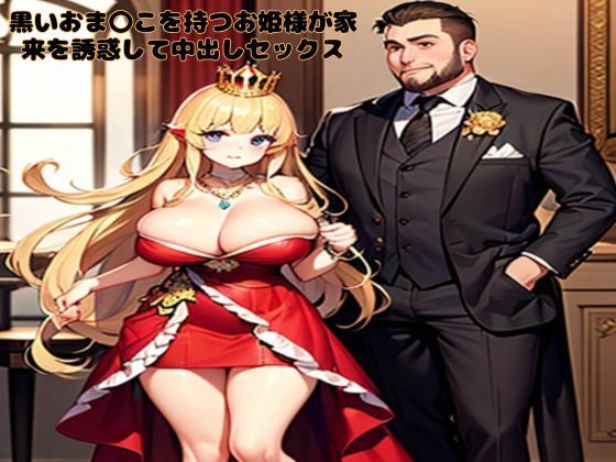 黒いおま〇こを持つお姫様が家来を誘惑して中出しセックス  エロ画像603438