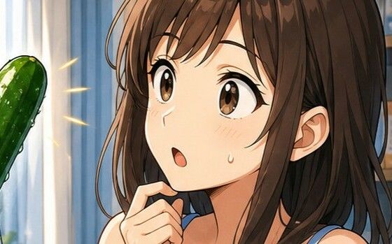 はじめてのキュウリ  エロ画像792920